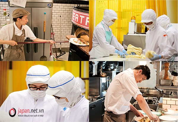 Đặc định đầu Việt, N4, Tokyo, Sản xuất bánh mì, 30 người, Tăng ca, Vợ chồng, Đơn truyền thống, Có người Việt, Lương tốt