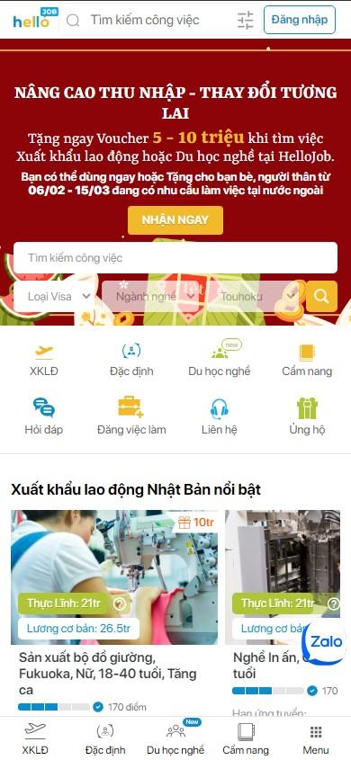 Hướng dẫn đăng ký và sử dụng hệ thống HelloJob